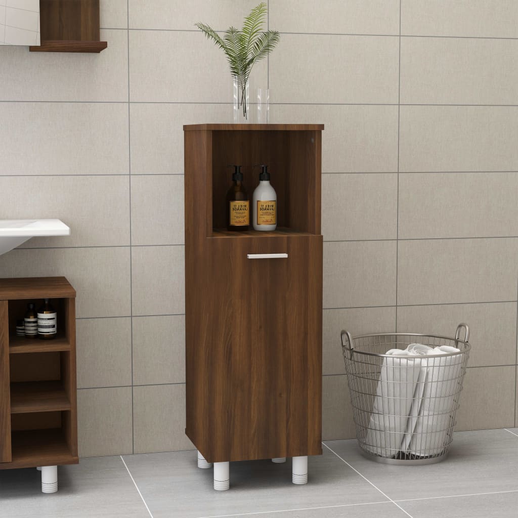 Badezimmerschrank Badschrank Schmaler Midischrank Badregal 3 Fächern 30x30x95 cm - Bild 63 von 109