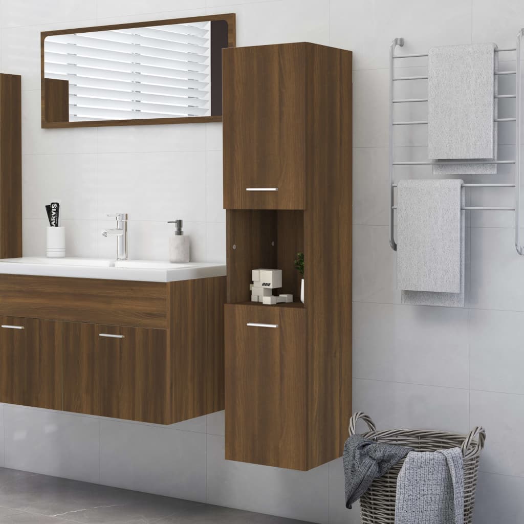 Badschrank Wandschrank Hochschrank Badezimmerschrank Hängeschrank 30x30x130cm - Bild 113 von 153