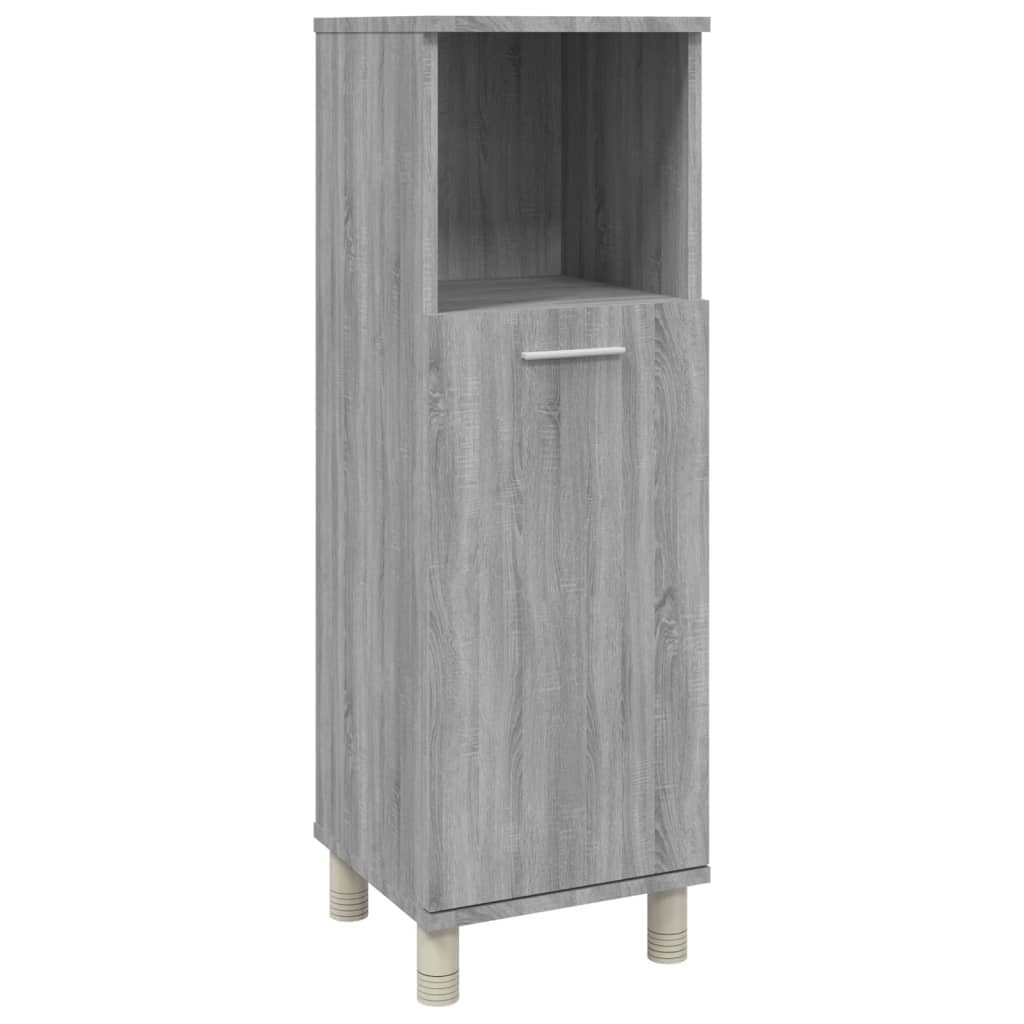 Badezimmerschrank Badschrank Schmaler Midischrank Badregal 3 Fächern 30x30x95 cm - Bild 53 von 109