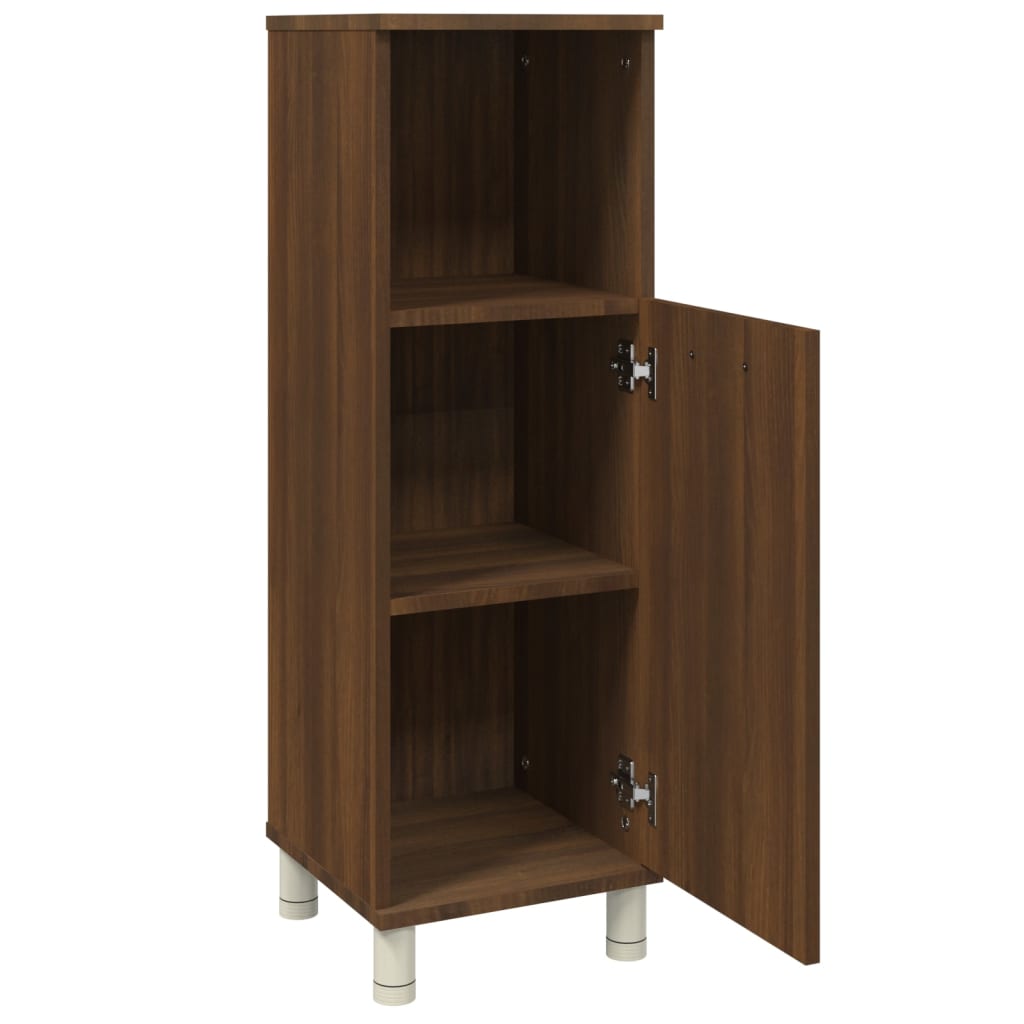 Badezimmerschrank Badschrank Schmaler Midischrank Badregal 3 Fächern 30x30x95 cm - Bild 67 von 109