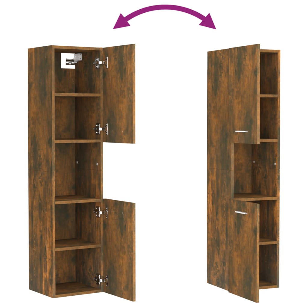 Badschrank Wandschrank Hochschrank Badezimmerschrank Hängeschrank 30x30x130cm - Bild 103 von 153