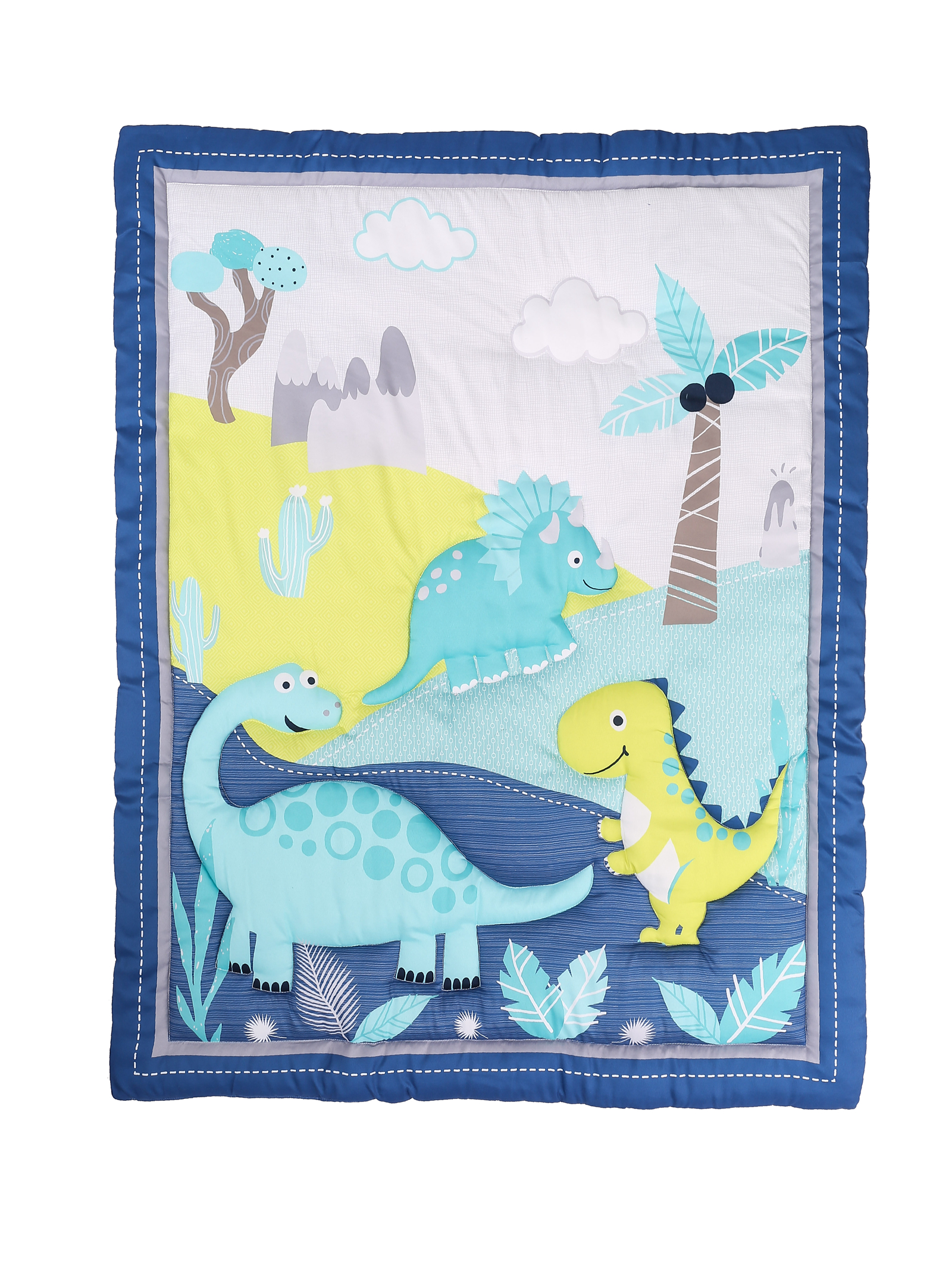 3 Piece Crib Bedding Set Baby Boys Girls Kid Nursery Crib Comforter Skirt Sheet - Picture 57 of 63