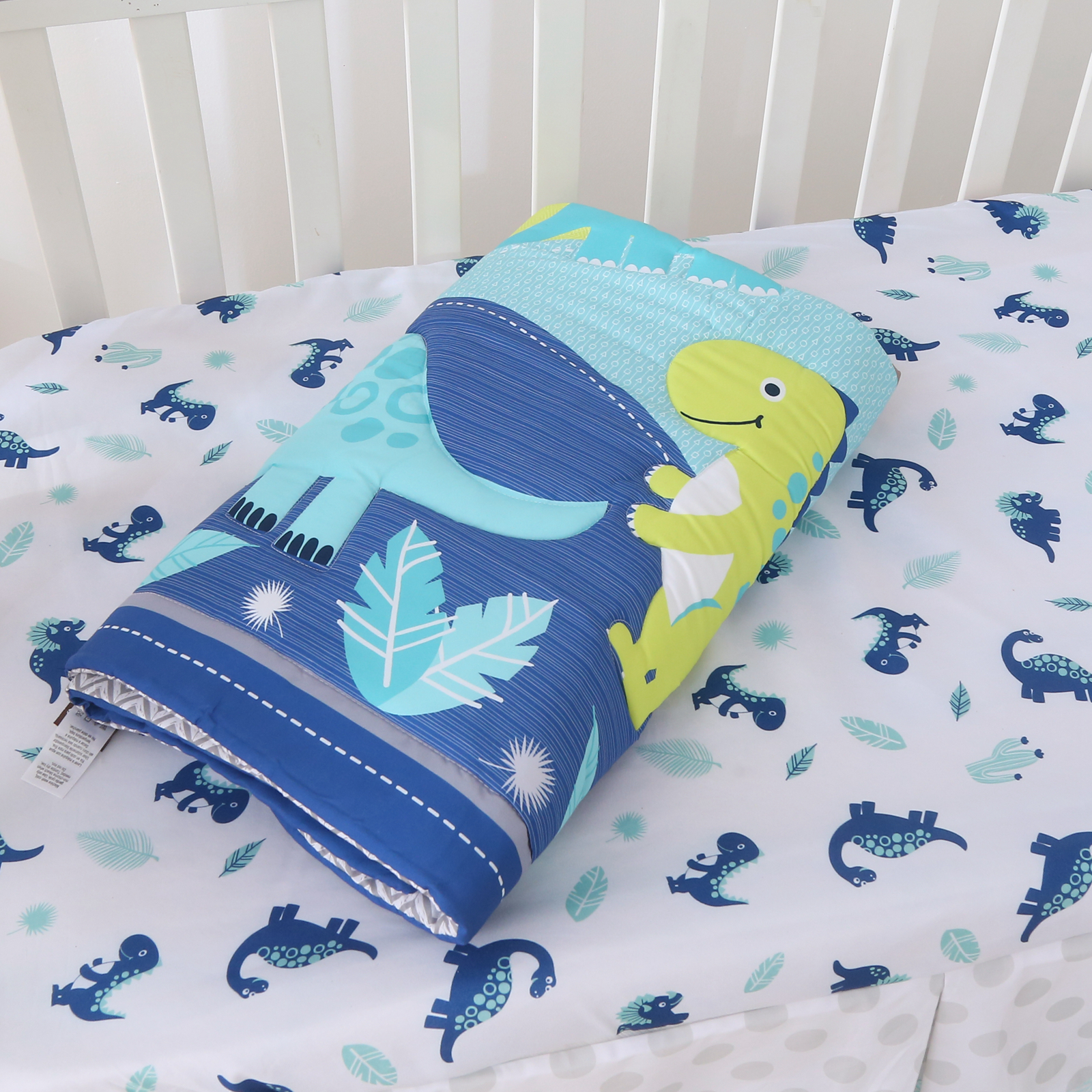 3 Piece Crib Bedding Set Baby Boys Girls Kid Nursery Crib Comforter Skirt Sheet - Picture 62 of 63