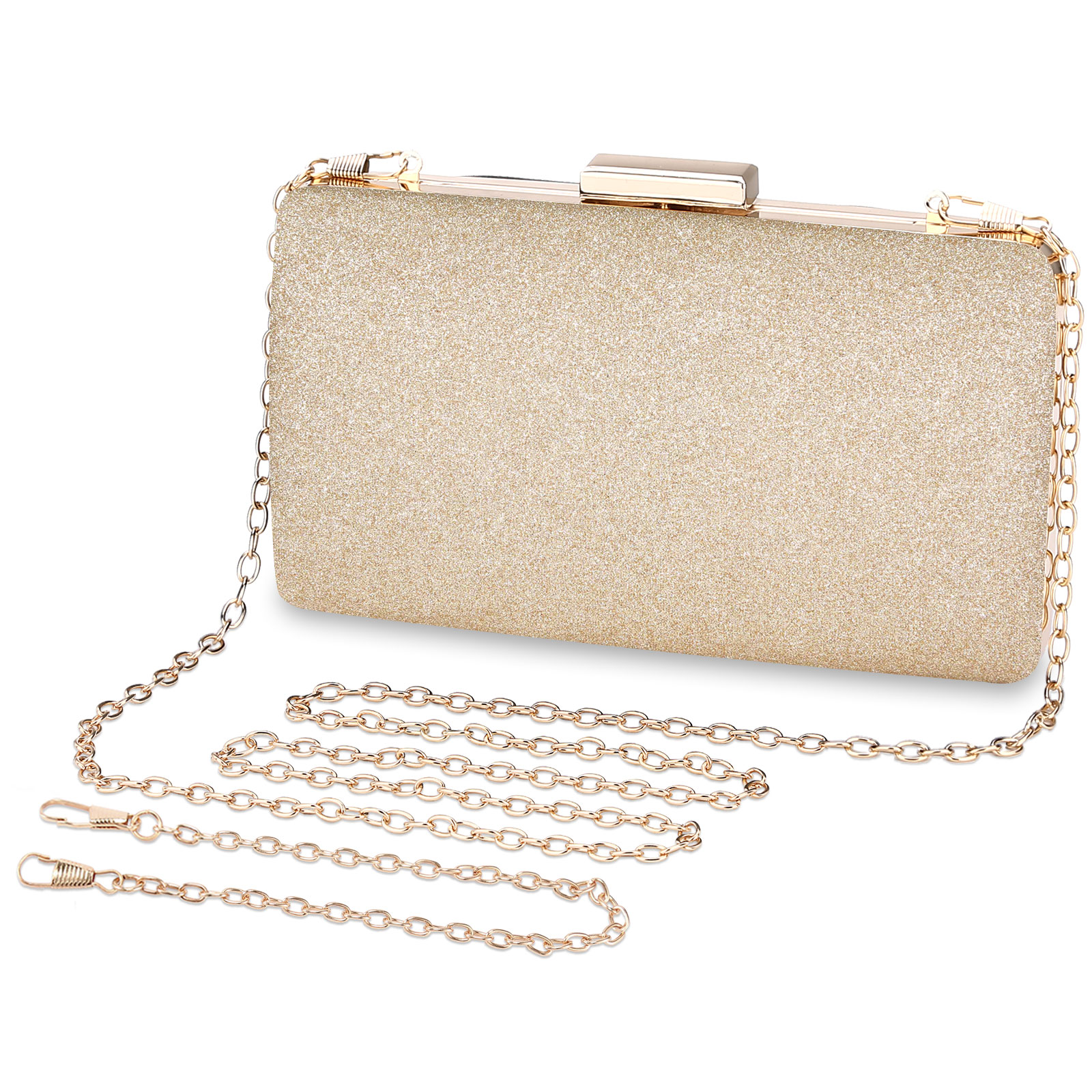 Vintage Women Evening Clutch Bag Glitter Handbag Wedding Party Prom Purse Case - Picture 27 of 30