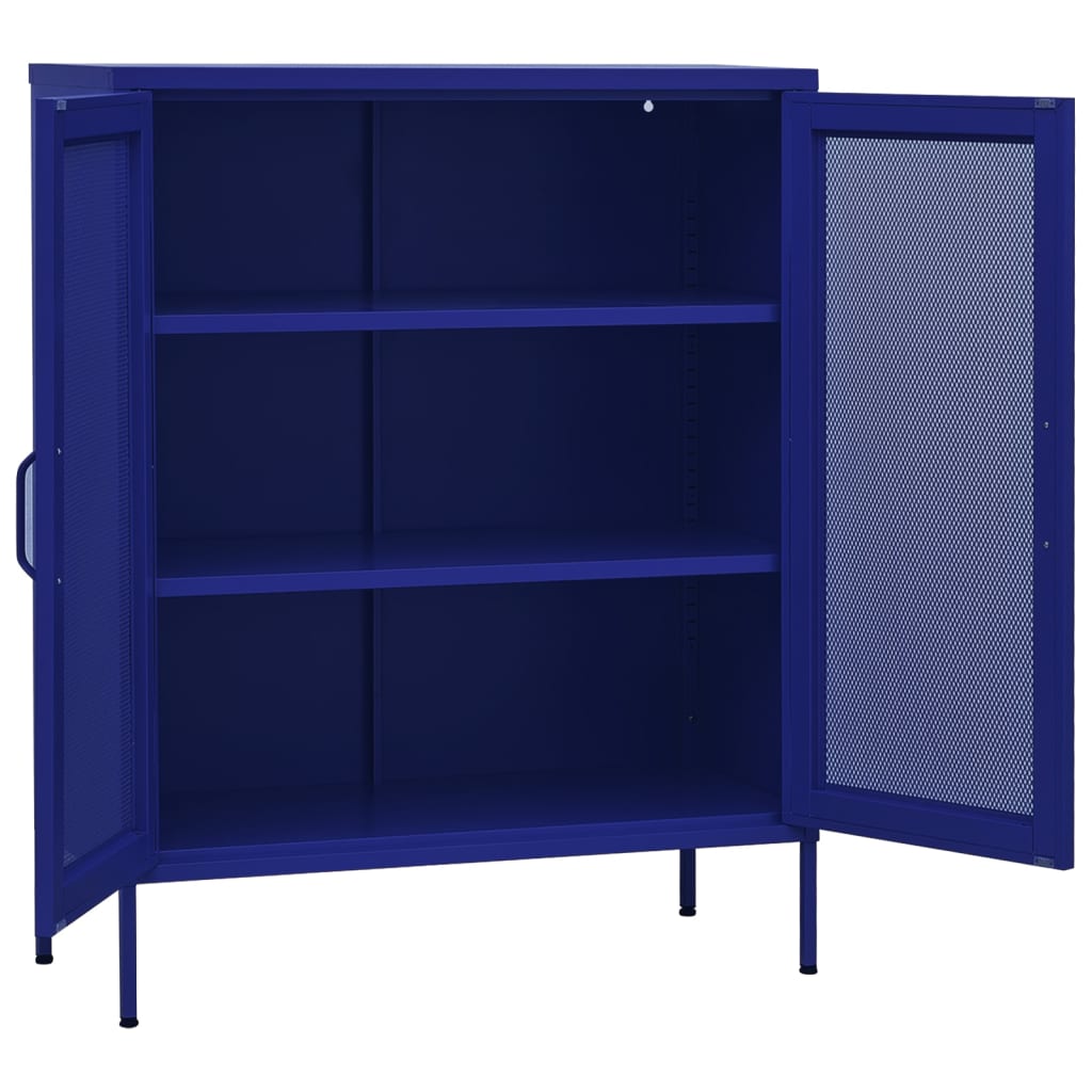 Industrial Metal Storage Cabinet Sideboard Cupboard Unit 2 Mesh Doors & Shelves - Picture 16 of 83