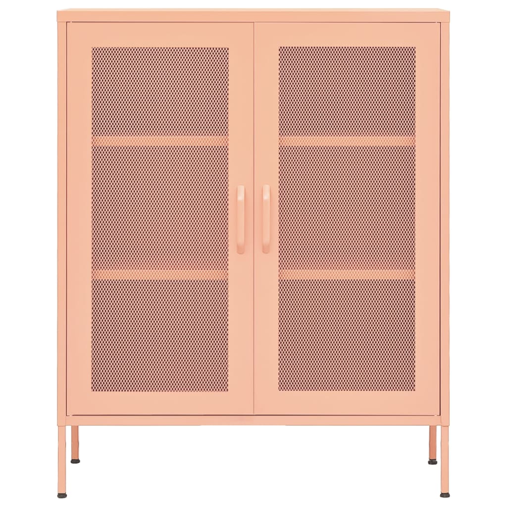 Industrial Metal Storage Cabinet Sideboard Cupboard Unit 2 Mesh Doors & Shelves - Picture 42 of 83