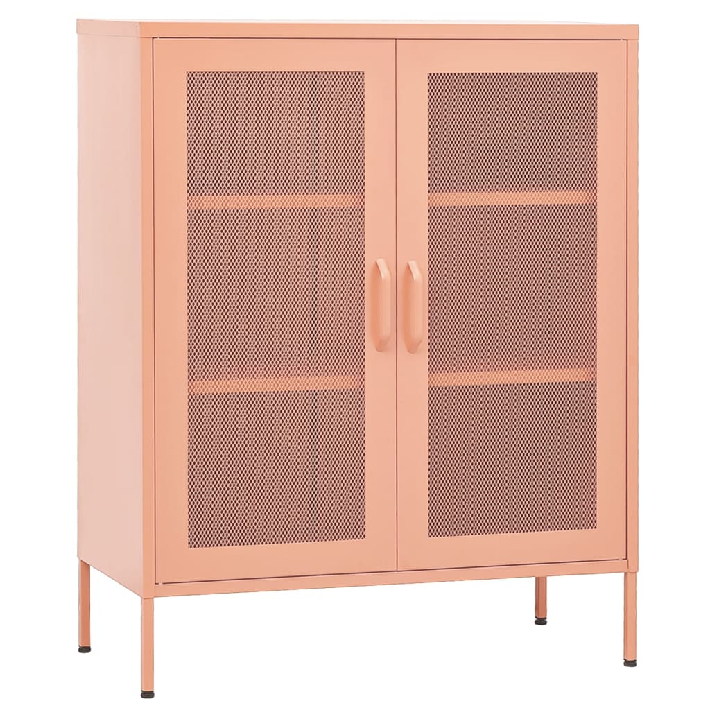 Industrial Metal Storage Cabinet Sideboard Cupboard Unit 2 Mesh Doors & Shelves - Picture 40 of 83