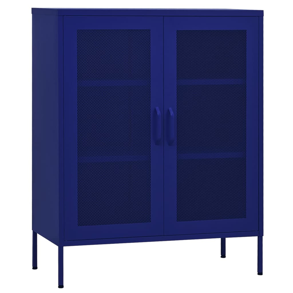Industrial Metal Storage Cabinet Sideboard Cupboard Unit 2 Mesh Doors & Shelves - Picture 13 of 83