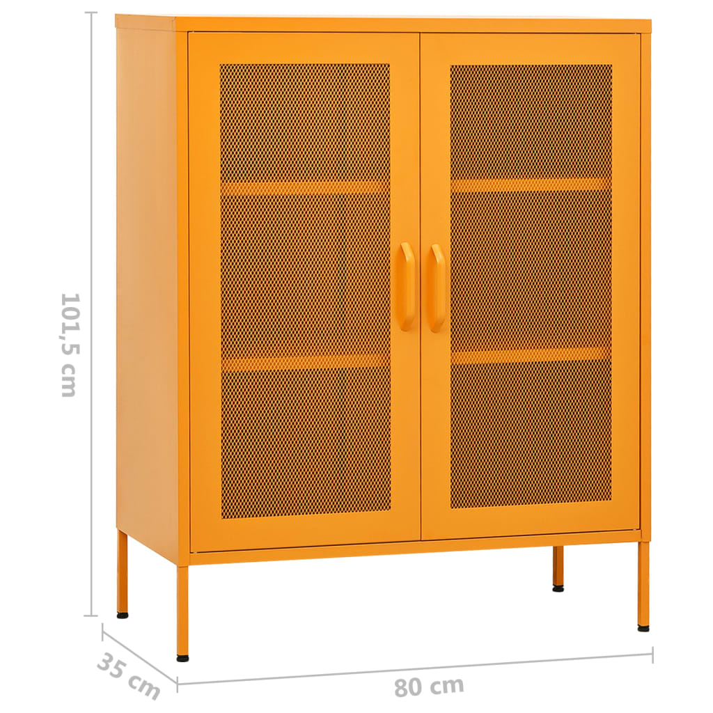 Industrial Metal Storage Cabinet Sideboard Cupboard Unit 2 Mesh Doors & Shelves - Picture 29 of 83