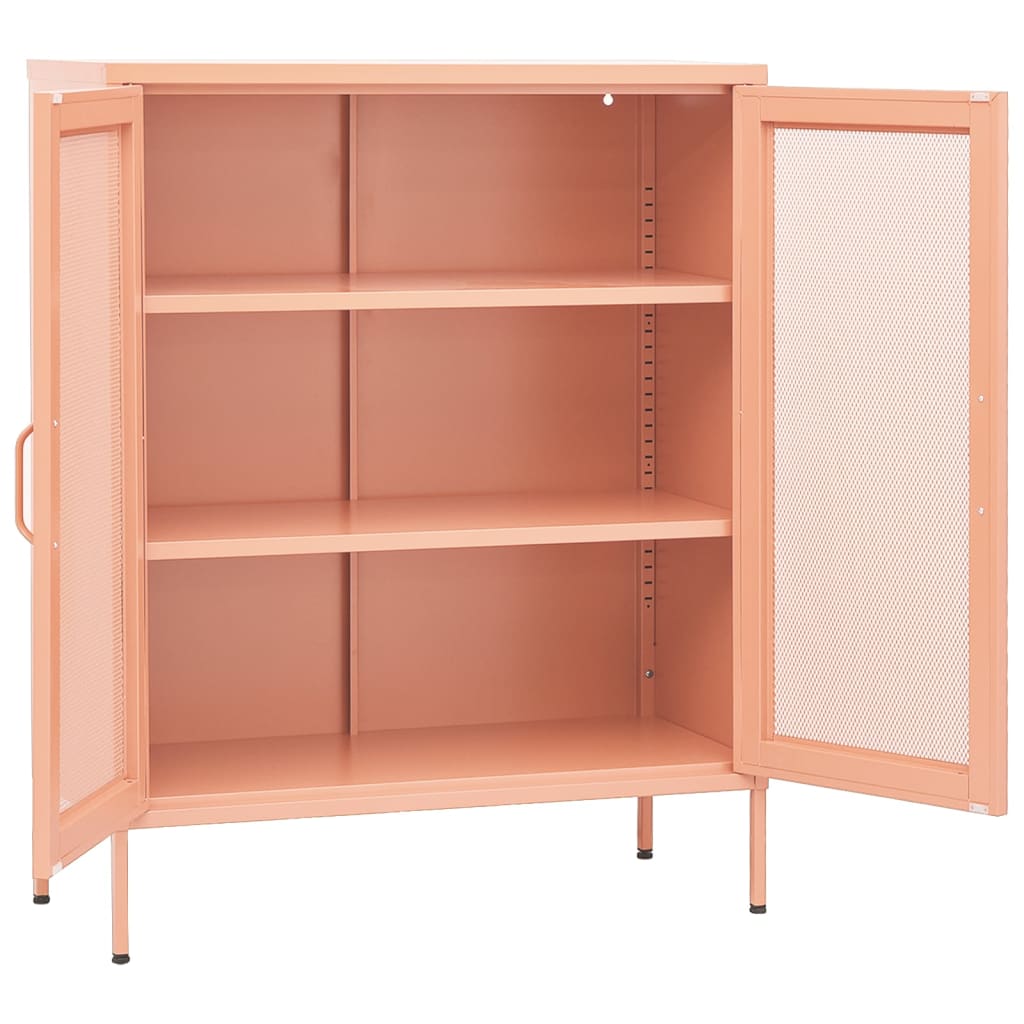 Industrial Metal Storage Cabinet Sideboard Cupboard Unit 2 Mesh Doors & Shelves - Picture 43 of 83