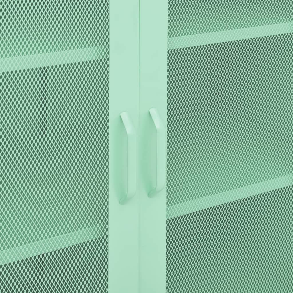 Industrial Metal Storage Cabinet Sideboard Cupboard Unit 2 Mesh Doors & Shelves - Picture 50 of 83