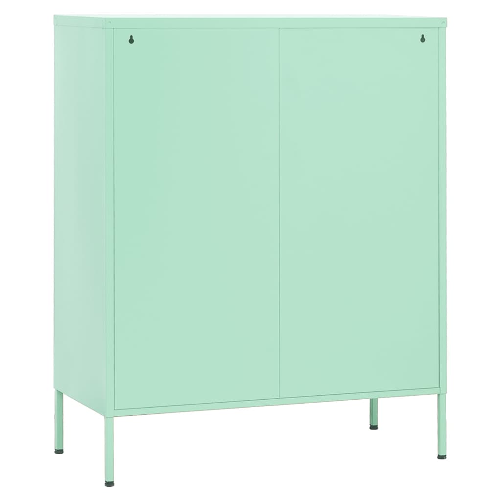 Industrial Metal Storage Cabinet Sideboard Cupboard Unit 2 Mesh Doors & Shelves - Picture 54 of 83