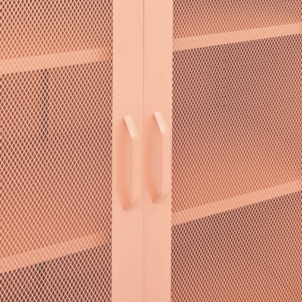 Industrial Metal Storage Cabinet Sideboard Cupboard Unit 2 Mesh Doors & Shelves - Picture 41 of 83