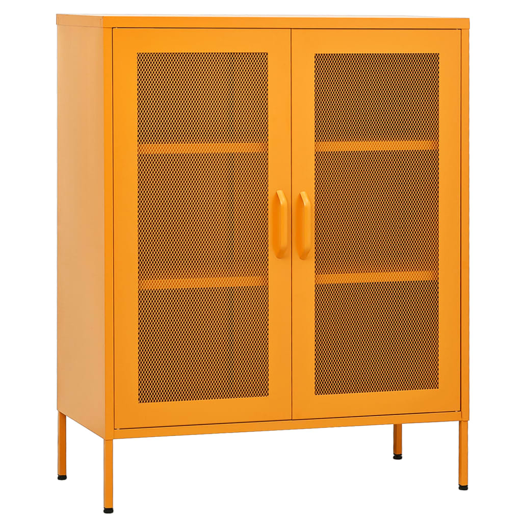 Industrial Metal Storage Cabinet Sideboard Cupboard Unit 2 Mesh Doors & Shelves - Picture 22 of 83