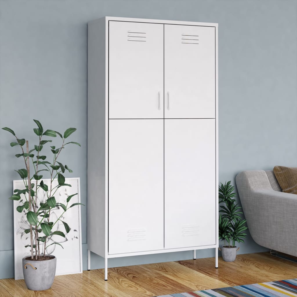 Kleiderschrank 90x50x180cm Stahl Garderobenschrank mehrere Auswahl vidaXL - Bild 23 von 23