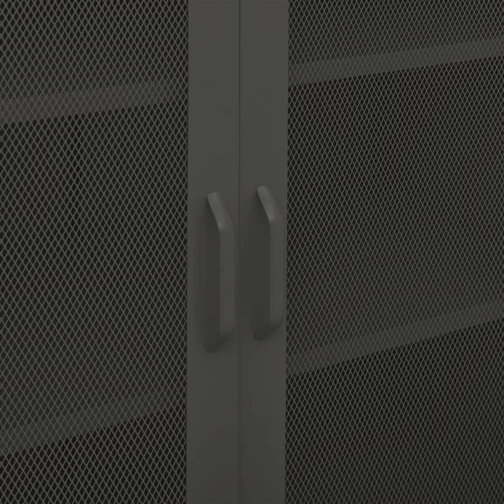 Industrial Metal Storage Cabinet Sideboard Cupboard Unit 2 Mesh Doors & Shelves - Picture 59 of 83