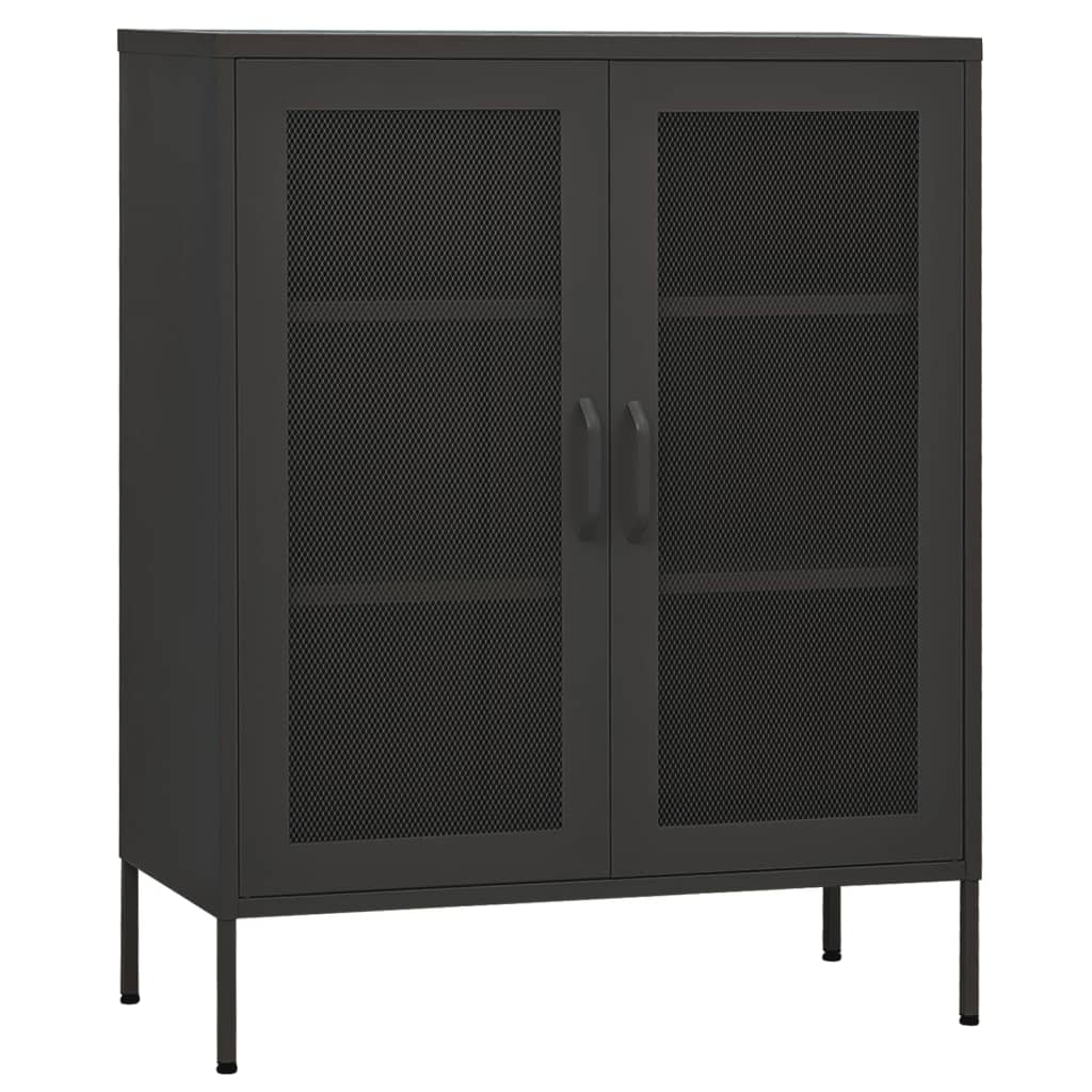 Industrial Metal Storage Cabinet Sideboard Cupboard Unit 2 Mesh Doors & Shelves - Picture 58 of 83