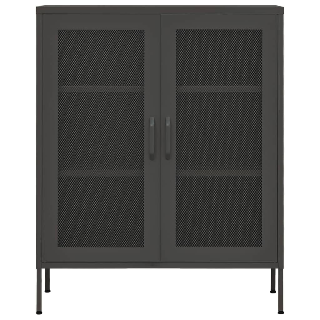 Industrial Metal Storage Cabinet Sideboard Cupboard Unit 2 Mesh Doors & Shelves - Picture 60 of 83