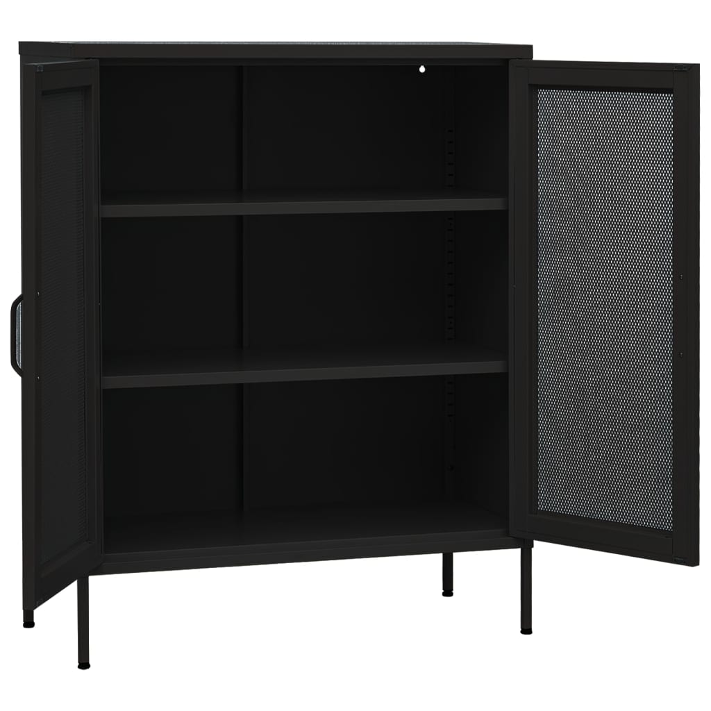 Industrial Metal Storage Cabinet Sideboard Cupboard Unit 2 Mesh Doors & Shelves - Picture 70 of 83