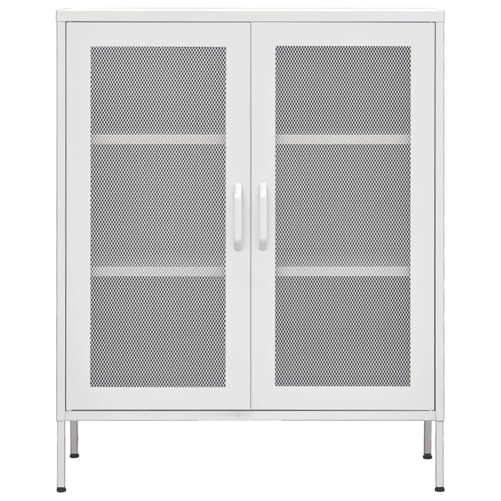 Industrial Metal Storage Cabinet Sideboard Cupboard Unit 2 Mesh Doors & Shelves - Picture 78 of 83