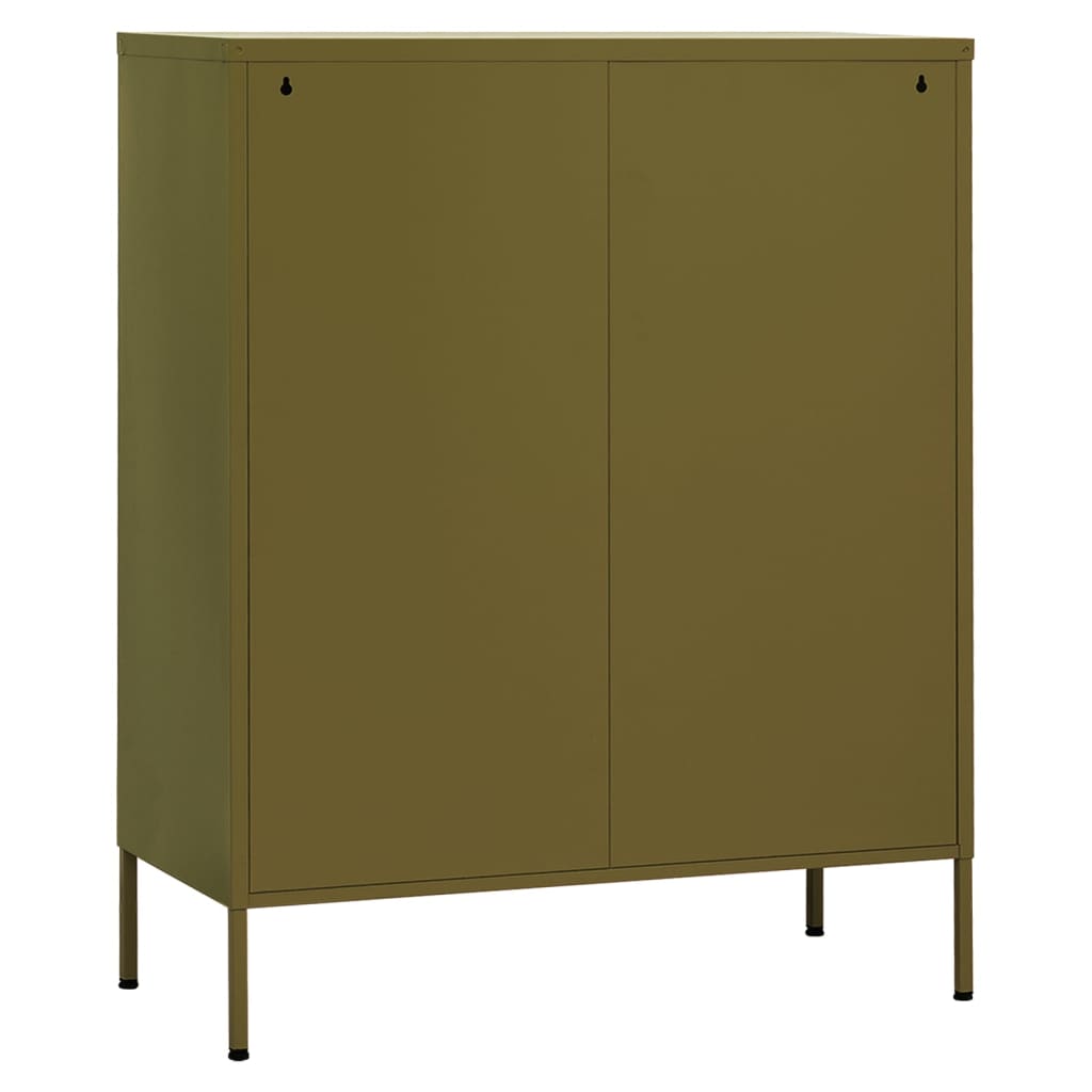 Industrial Metal Storage Cabinet Sideboard Cupboard Unit 2 Mesh Doors & Shelves - Picture 9 of 83