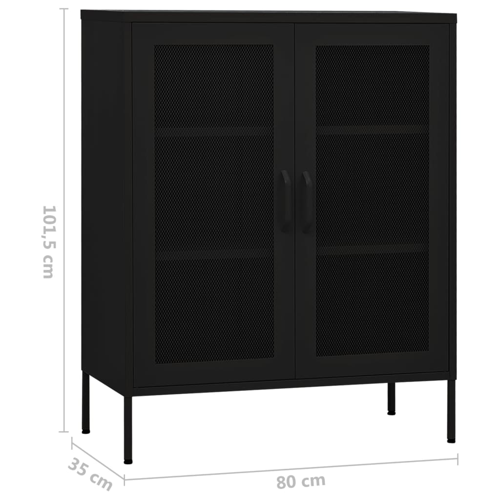 Industrial Metal Storage Cabinet Sideboard Cupboard Unit 2 Mesh Doors & Shelves - Picture 74 of 83