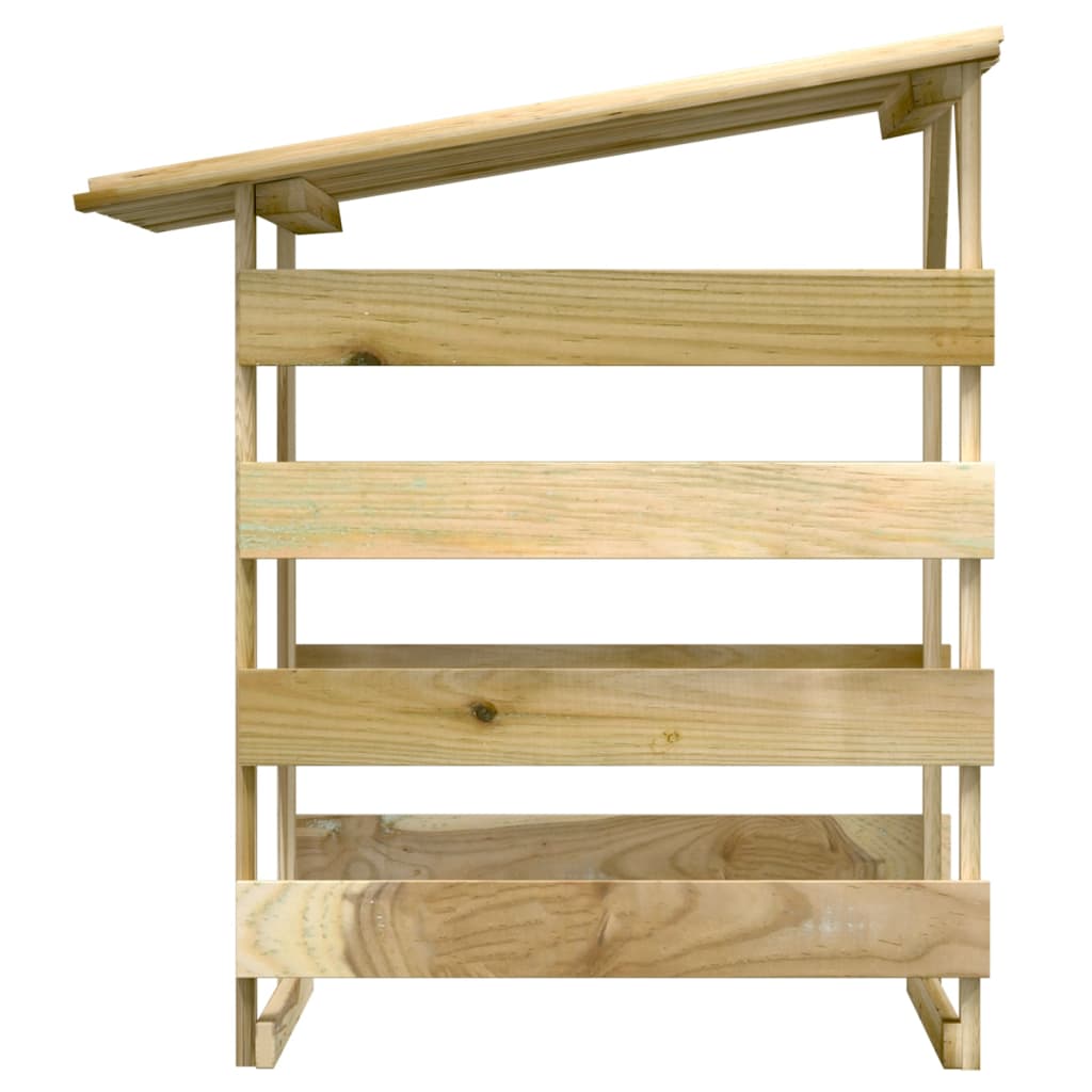 Unterstand Pergola Dach Kiefernholz Brennholzregal Überdachung Fahrradunterstand - Bild 16 von 35