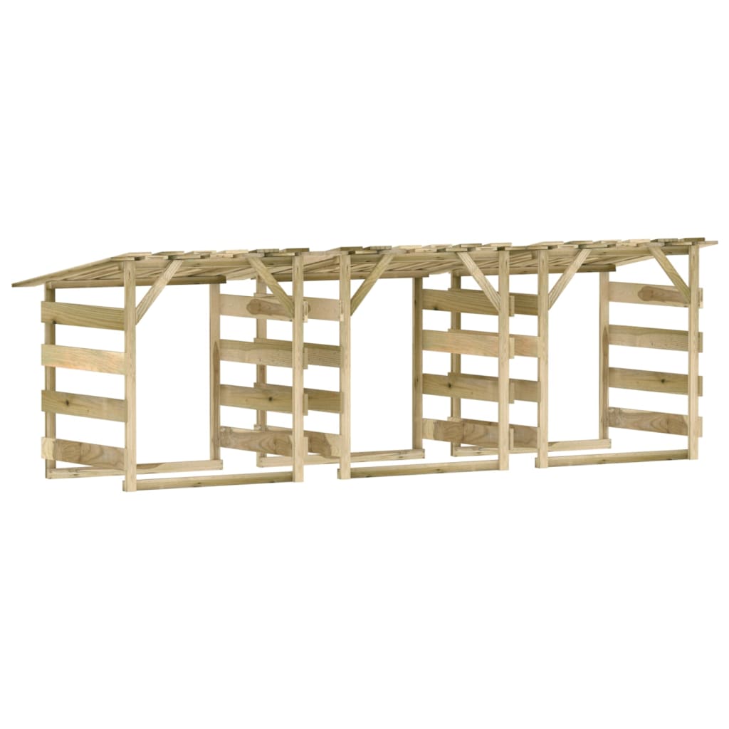 Unterstand Pergola Dach Kiefernholz Brennholzregal Überdachung Fahrradunterstand - Bild 21 von 35