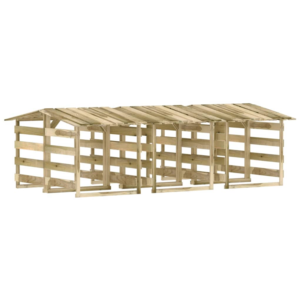 Unterstand Pergola Dach Kiefernholz Brennholzregal Überdachung Fahrradunterstand - Bild 23 von 35