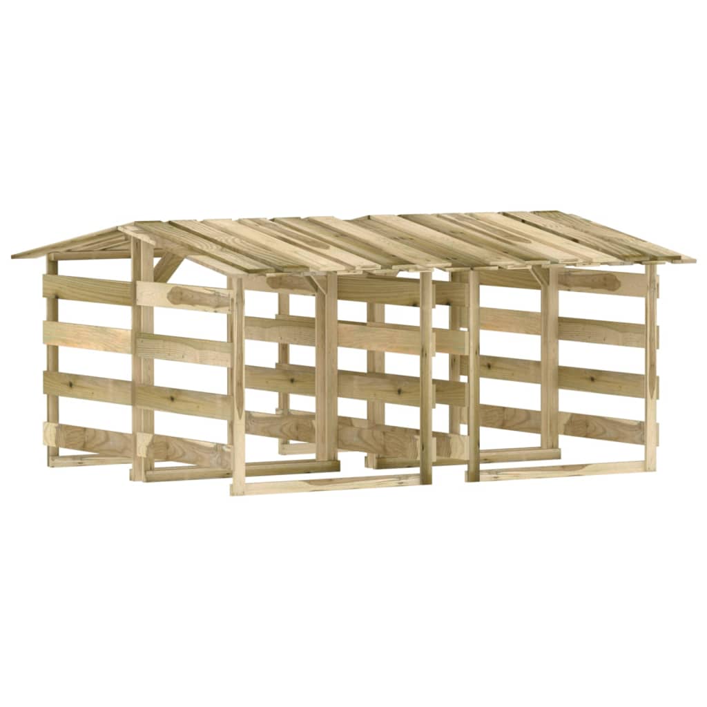 Unterstand Pergola Dach Kiefernholz Brennholzregal Überdachung Fahrradunterstand - Bild 22 von 35