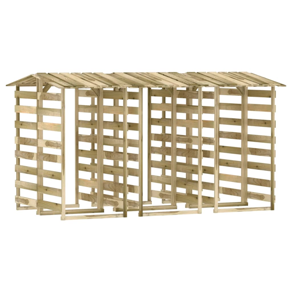 Unterstand Pergola Dach Kiefernholz Brennholzregal Überdachung Fahrradunterstand - Bild 35 von 35