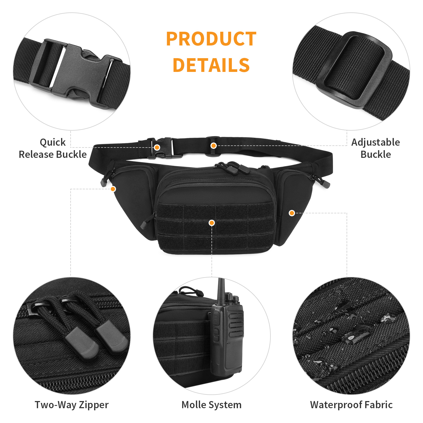 Taktisch Gürteltasche Hüfttasche Umhängetasche Bauchtasche Militär Sport Tasche