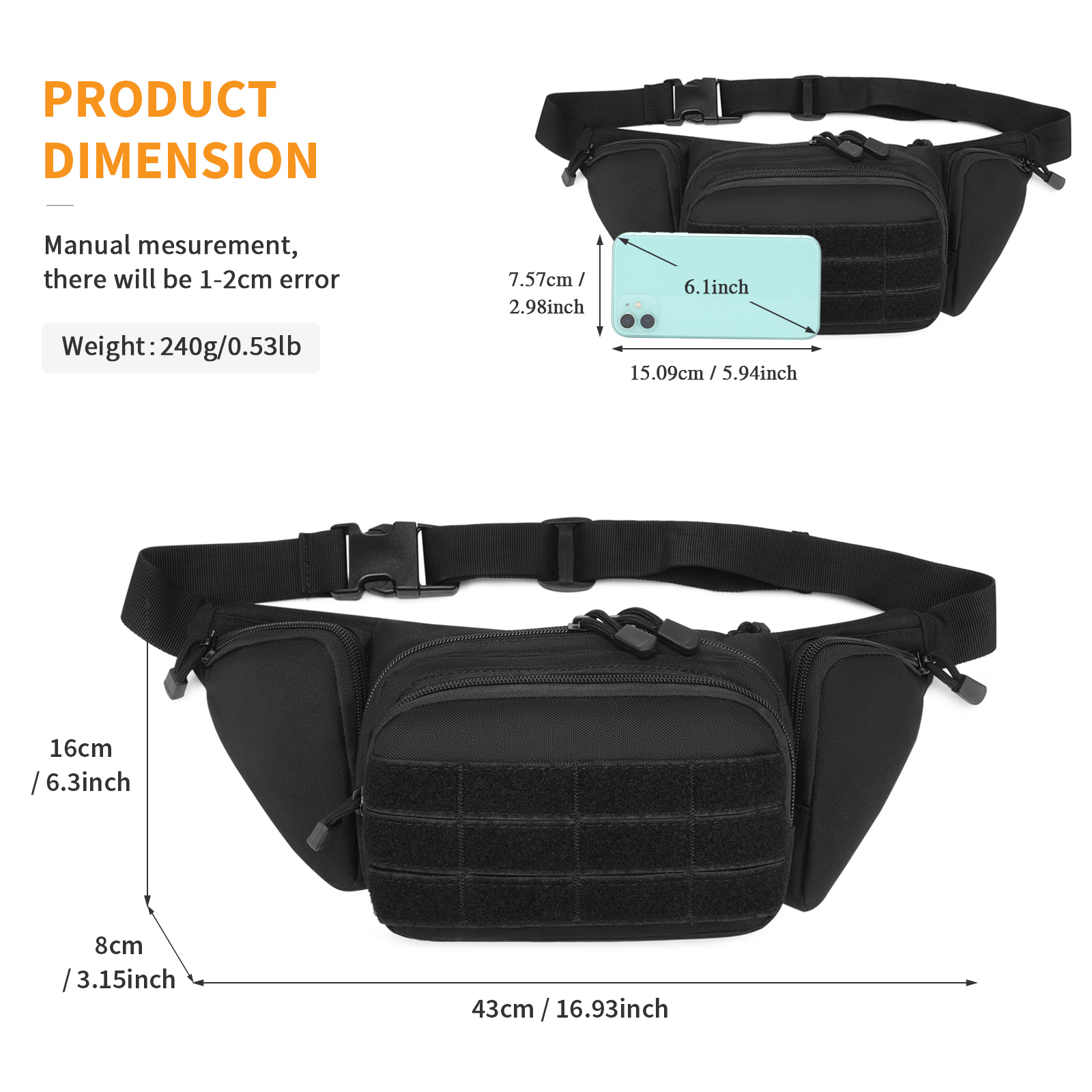 Taktisch Gürteltasche Hüfttasche Umhängetasche Bauchtasche Militär Sport Tasche