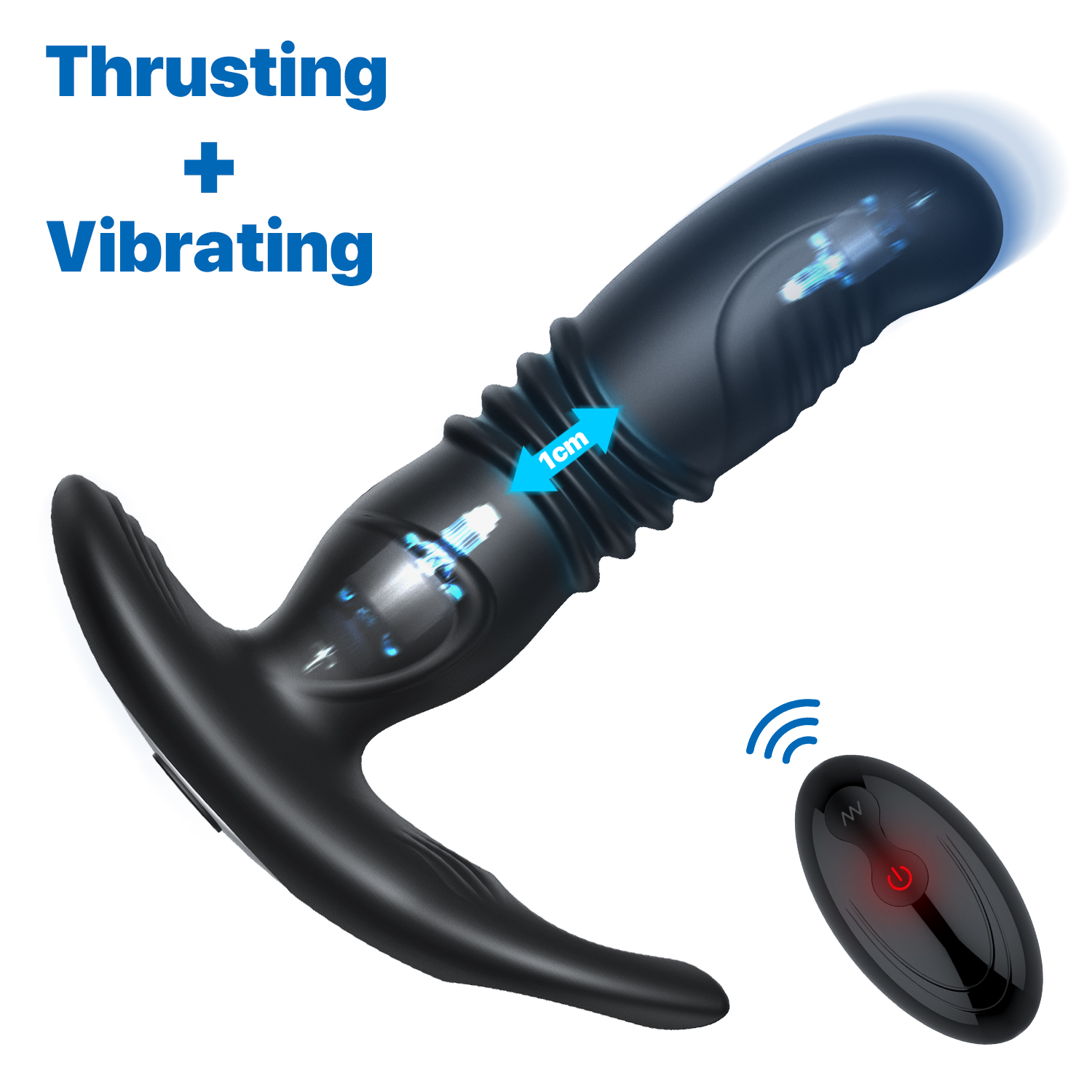 Automatic Telescopic Thrusting Prostate Anal Dildo Sex Machine Vibrator 