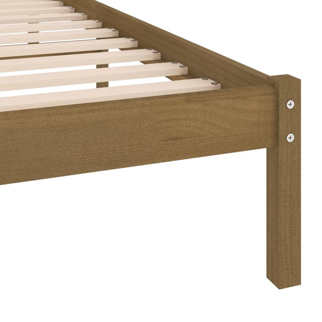 Massivholzbett Holzbett Bett Doppelbett Einzelbett Bettgestell Bett 75-200cm - Bild 25 von 52