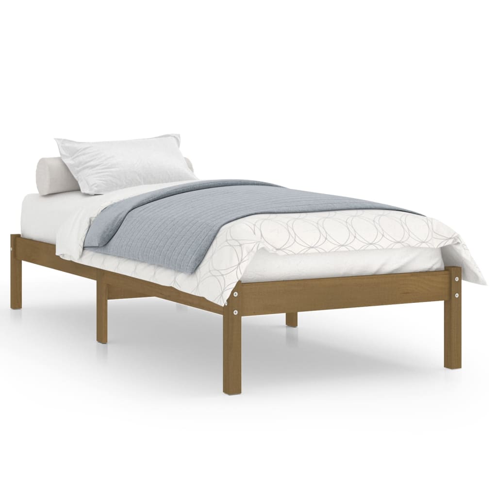 Massivholzbett Holzbett Bett Doppelbett Einzelbett Bettgestell Bett 75-200cm - Bild 21 von 52