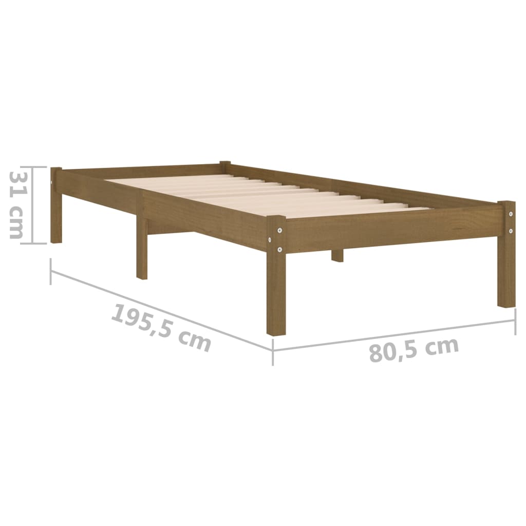 Massivholzbett Holzbett Bett Doppelbett Einzelbett Bettgestell Bett 75-200cm - Bild 26 von 52
