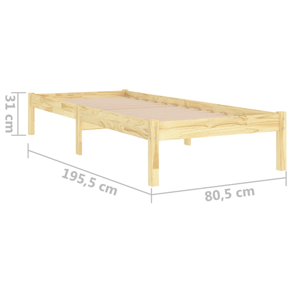 Massivholzbett Holzbett Bett Doppelbett Einzelbett Bettgestell Bett 75-200cm - Bild 8 von 52