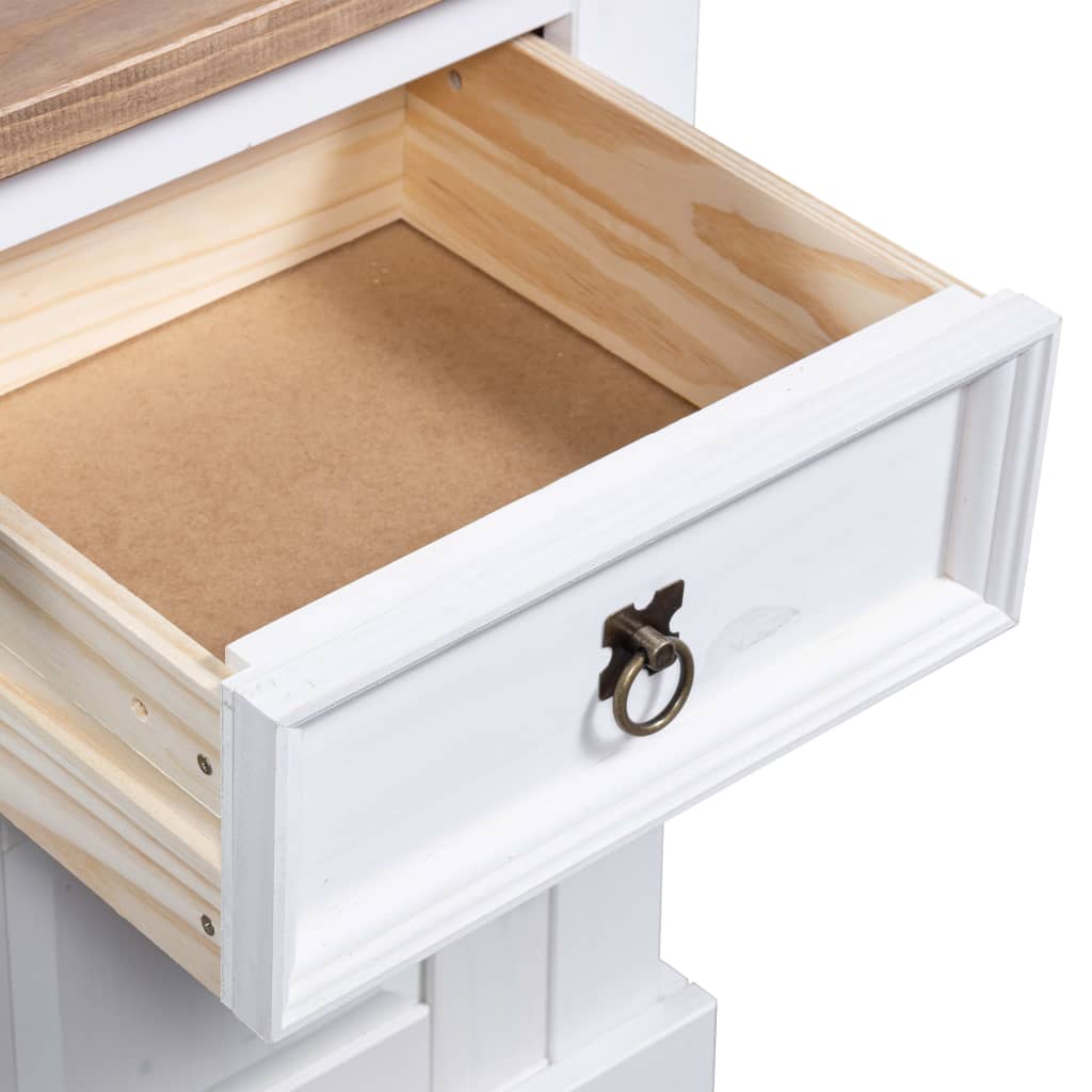 Rustic Mexican Pine Wood Corona Waxed Furniture Home White Body and Brown Top - Picture 87 of 87