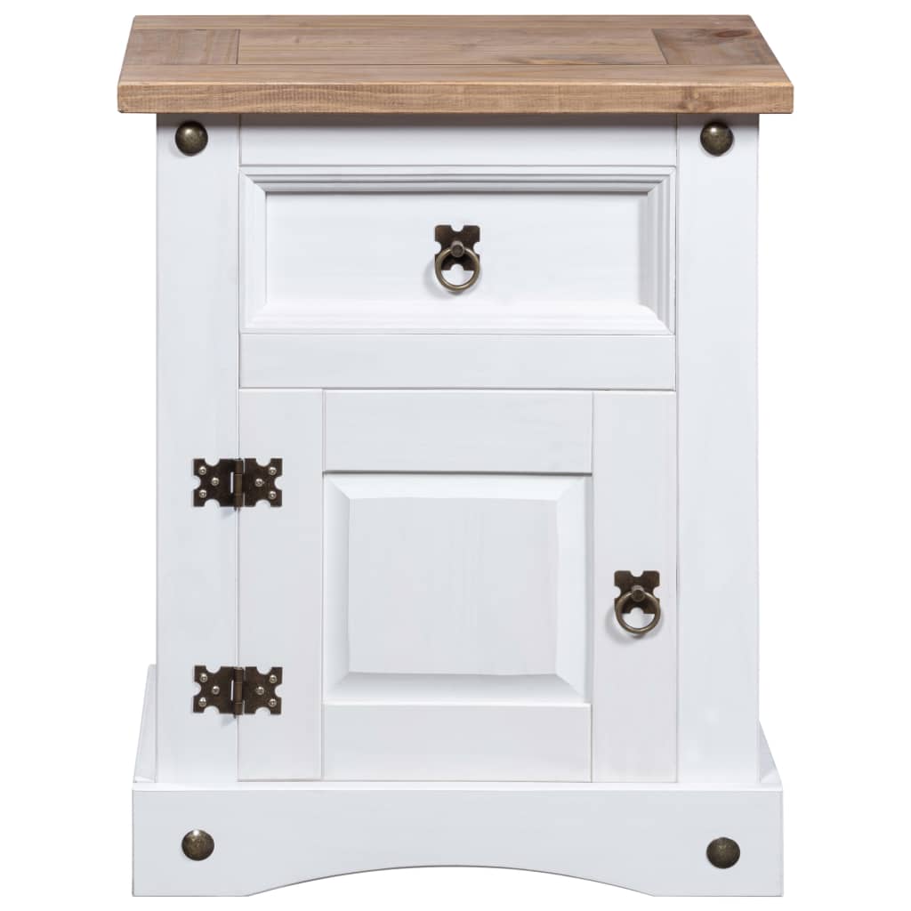 Rustic Mexican Pine Wood Corona Waxed Furniture Home White Body and Brown Top - Picture 4 of 87