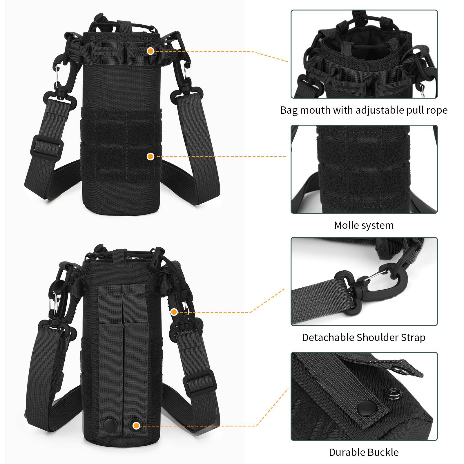 Military Tactical Molle Pouch Multi Purpose Utility Bag Outdoor EDC Waist Pack - Picture 22 of 95