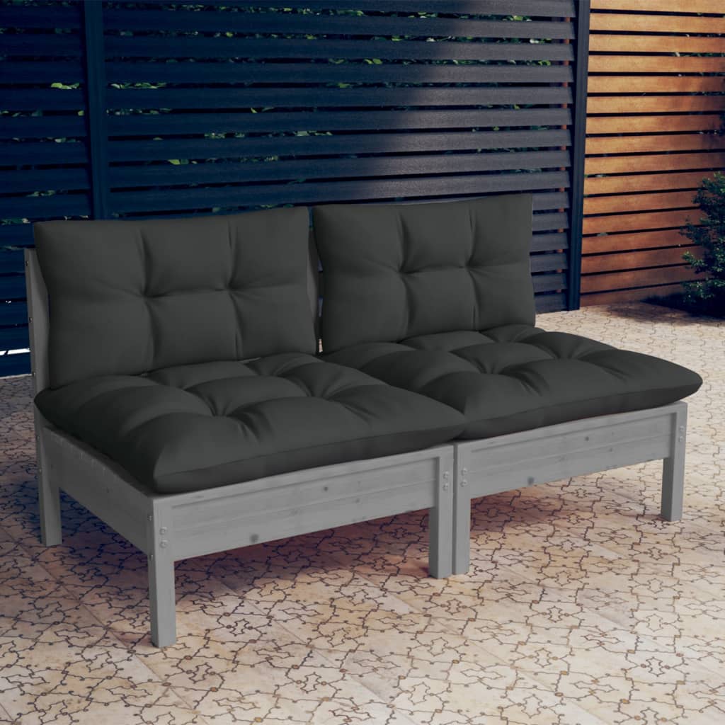 2-Sitzer-Gartensofa mit Kissen Gartenmöbel Terrassen Outdoor-Sofa Sitzgruppen - Bild 25 von 27
