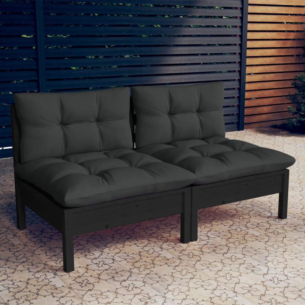 2-Sitzer-Gartensofa mit Kissen Gartenmöbel Terrassen Outdoor-Sofa Sitzgruppen - Bild 27 von 27