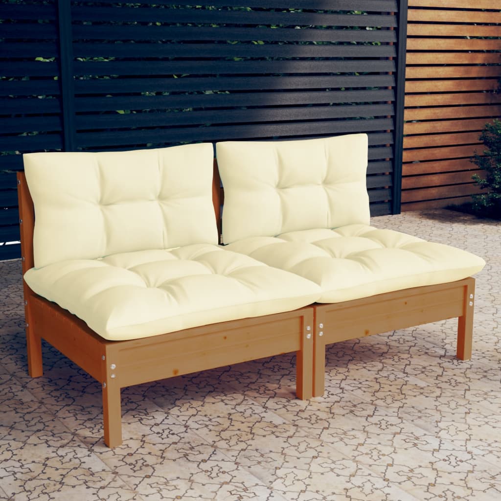 2-Sitzer-Gartensofa mit Kissen Gartenmöbel Terrassen Outdoor-Sofa Sitzgruppen - Bild 26 von 27
