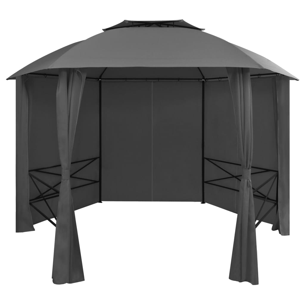 Gartenzelt Pavillon Eventzelt Festzelt Grillzelt mit Vorhängen 360x312x265 cm - Bild 16 von 16