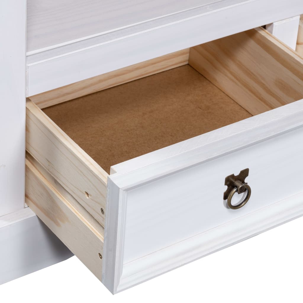 Rustic Mexican Pine Wood Corona Waxed Furniture Home White Body and Brown Top - Picture 34 of 87