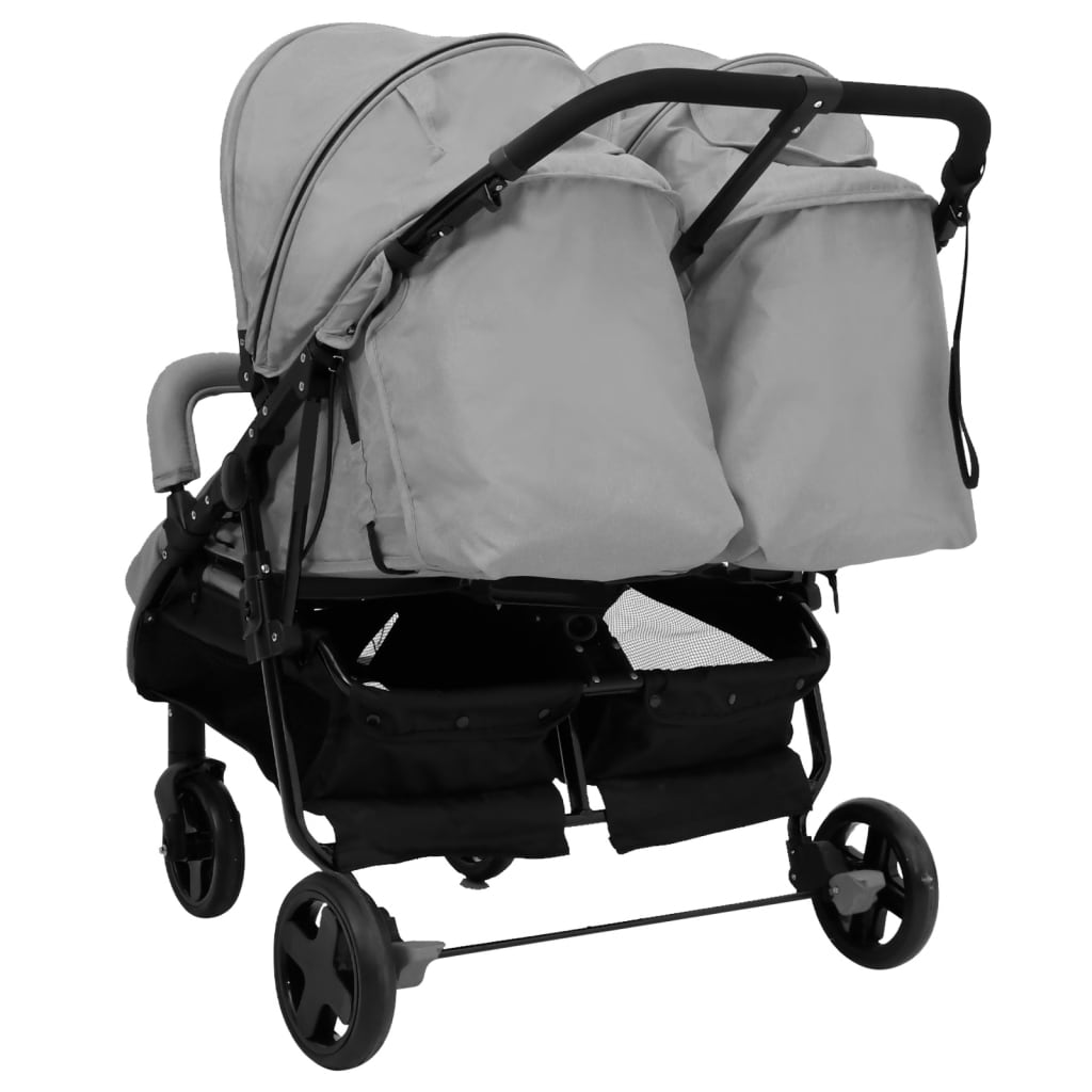 Geschwisterwagen Kinderwagen Buggy Zwillingswagen klappbar Zwillingsbuggy - Bild 9 von 24