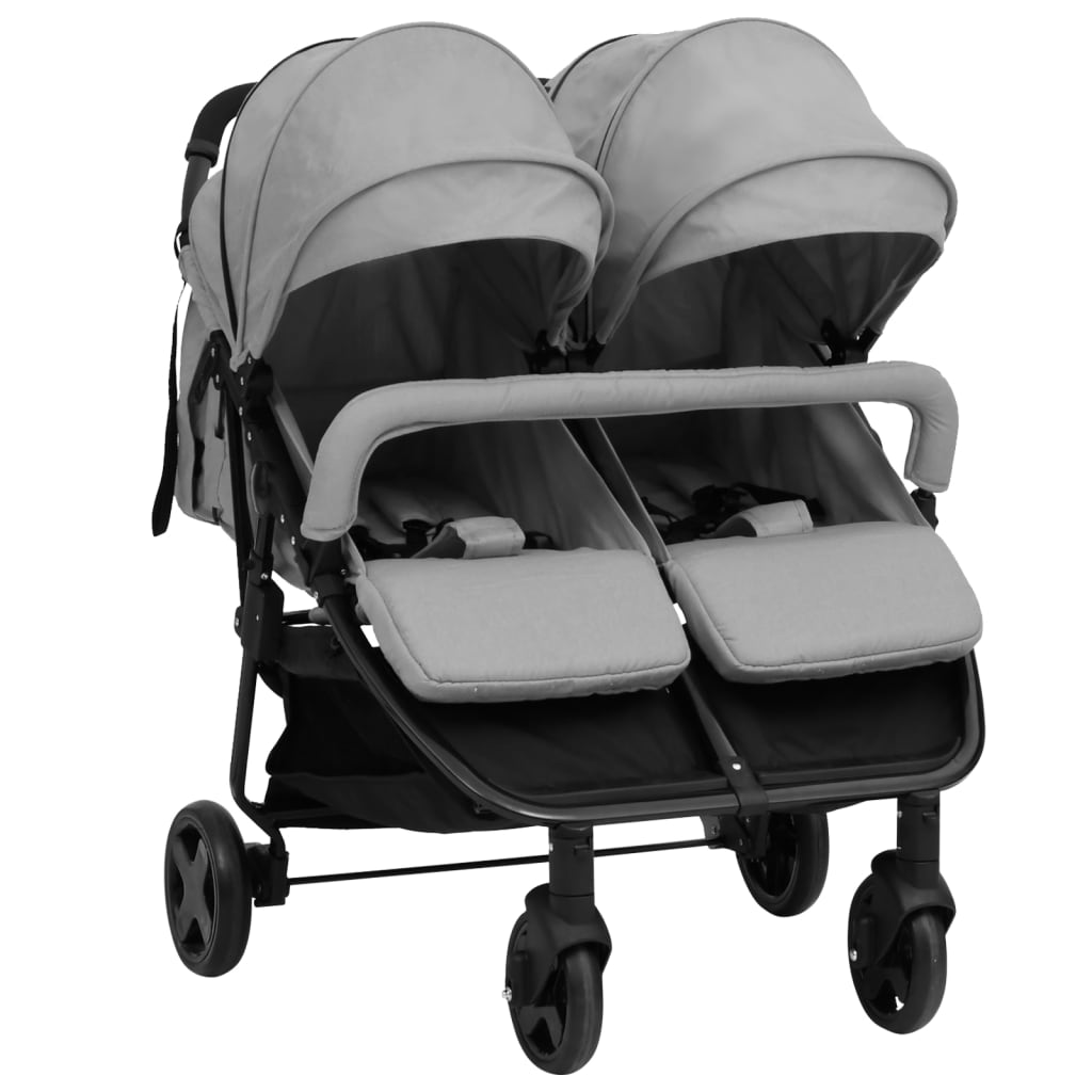 Geschwisterwagen Kinderwagen Buggy Zwillingswagen klappbar Zwillingsbuggy - Bild 3 von 24