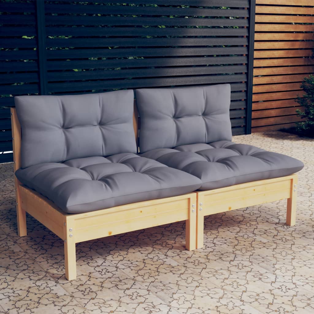 2-Sitzer-Gartensofa mit Kissen Gartenmöbel Terrassen Outdoor-Sofa Sitzgruppen - Bild 22 von 27