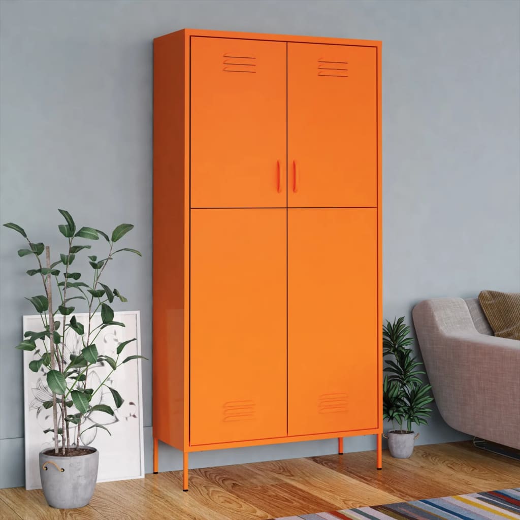 Kleiderschrank 90x50x180cm Stahl Garderobenschrank mehrere Auswahl vidaXL - Bild 18 von 23